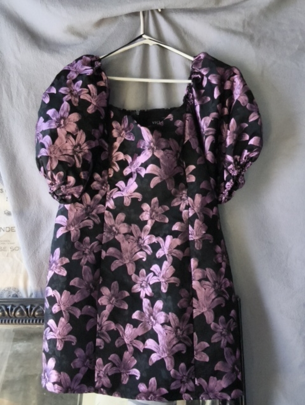 VICI Plus Size Fairygoth,coquette, 3D Purple Flowers Formal Plus ,minni